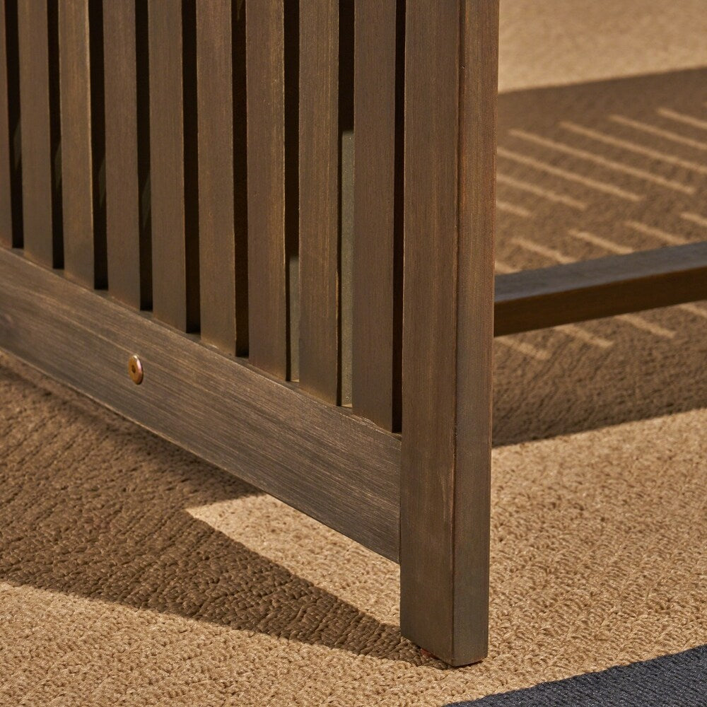 Carolina Outdoor Acacia Wood Loveseat and Coffee Table by Christopher Knight Home