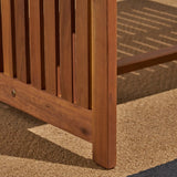 Carolina Outdoor Acacia Wood Loveseat and Coffee Table by Christopher Knight Home
