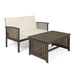 Carolina Outdoor Acacia Wood Loveseat and Coffee Table by Christopher Knight Home