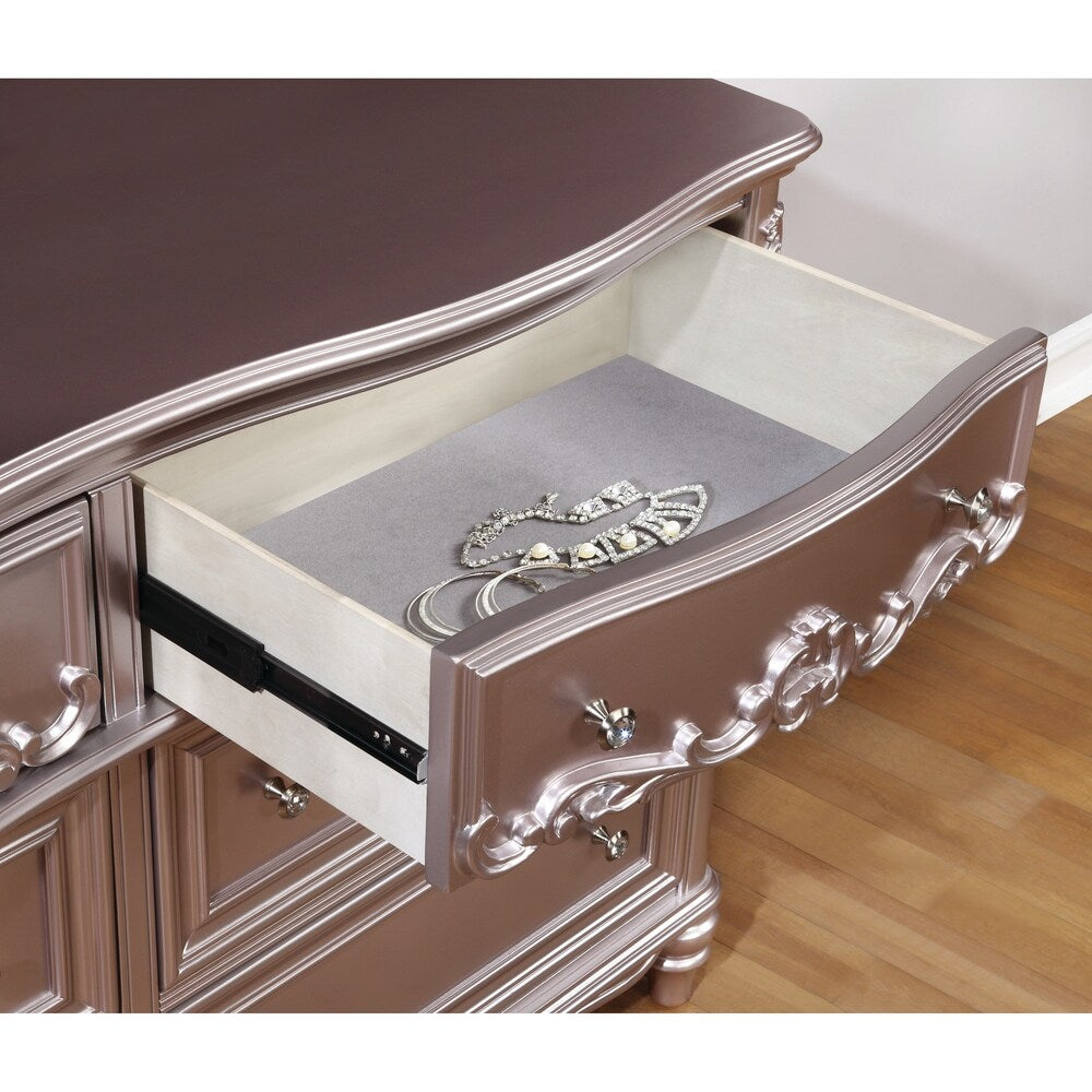 Coaster Furniture Caroline Metallic Lilac 5-piece Panel Bedroom Set