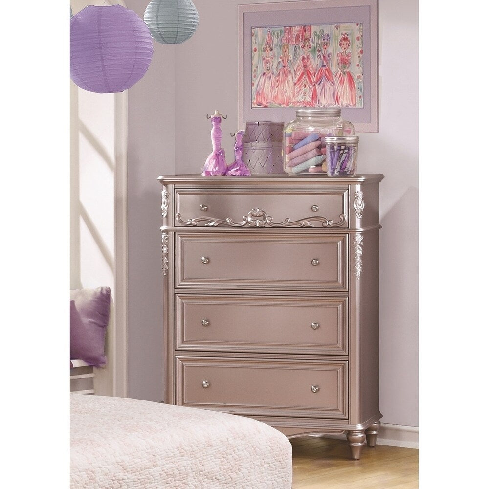 Coaster Furniture Caroline Metallic Lilac 5-piece Panel Bedroom Set