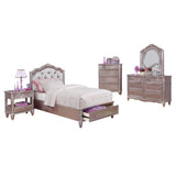 Coaster Furniture Caroline Metallic Lilac 5-piece Panel Bedroom Set