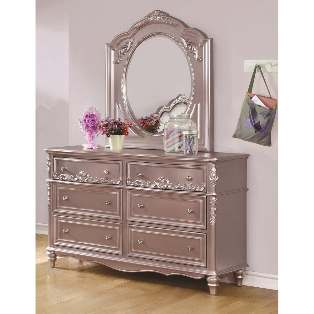 Coaster Furniture Caroline Metallic Lilac 5-piece Panel Bedroom Set