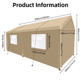 Carport, 10×20 Heavy Duty Portable Carport Garage Tent for Outdoor Storage Shelter