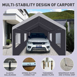 Carport, 10×20 Heavy Duty Portable Carport Garage Tent for Outdoor Storage Shelter