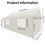 Carport, 10×20 Heavy Duty Portable Carport Garage Tent for Outdoor Storage Shelter