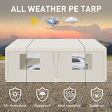 Carport, 10×20 Heavy Duty Portable Carport Garage Tent for Outdoor Storage Shelter