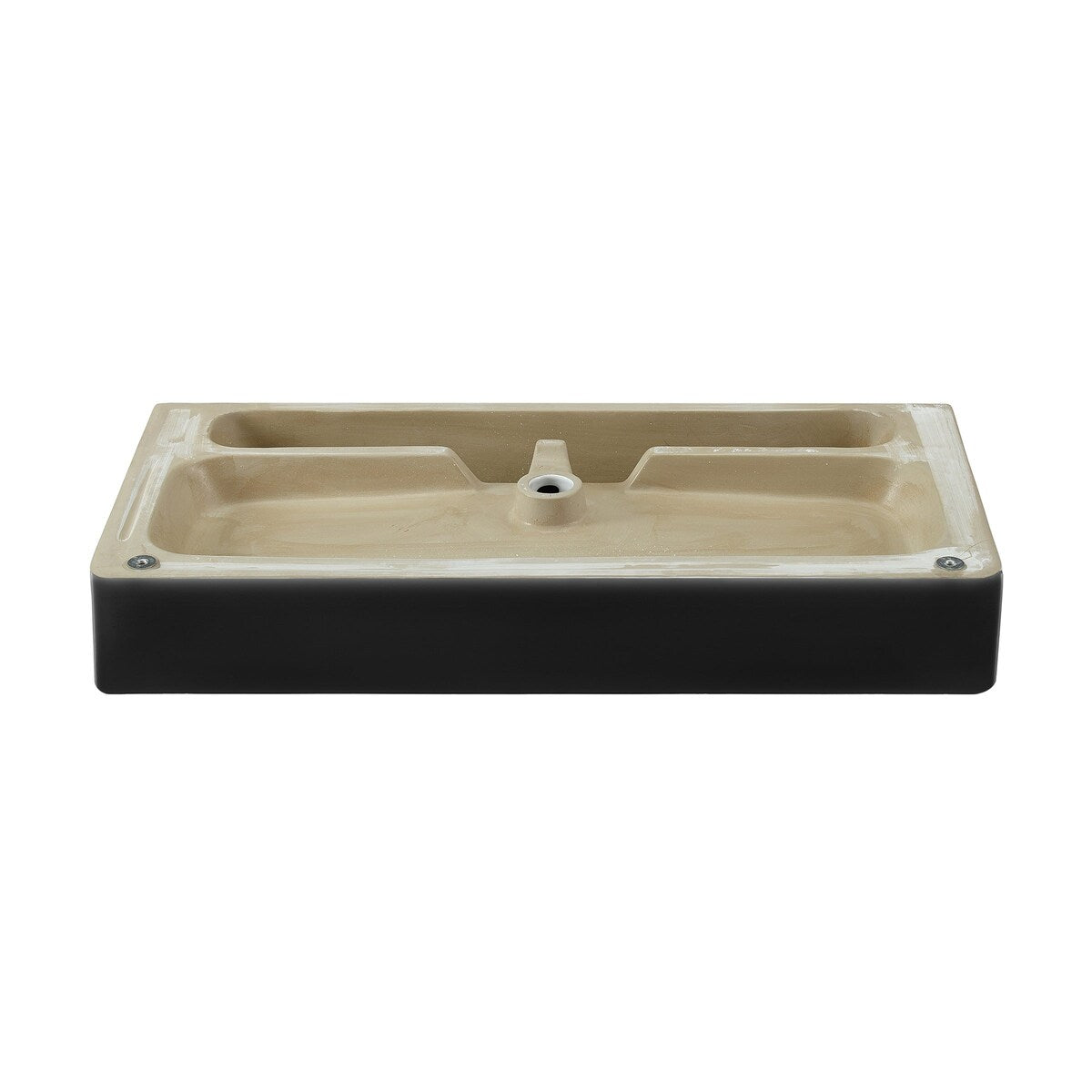 Carre 36” Rectangle Wall-Mount Bathroom Sink in Matte Black
