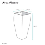 Carre One Piece Pedestal Sink