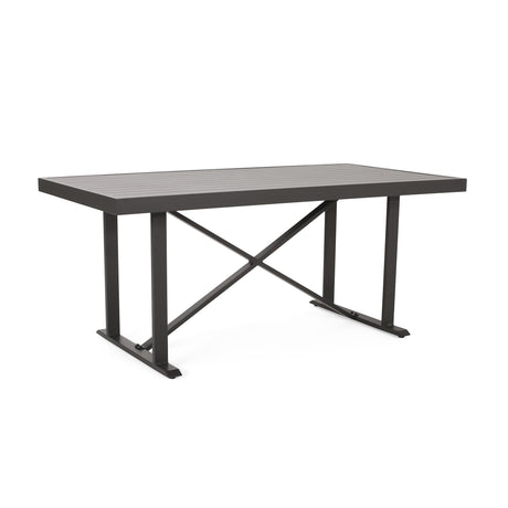 Carrie Aluminum Dining Table by Christopher Knight Home - 68.00"L x 35.00"W x 29.25"H