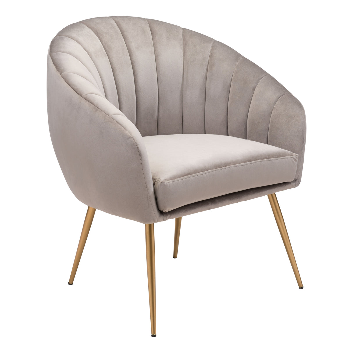 Carrie Rim Accent Chair Gray