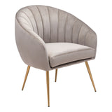 Carrie Rim Accent Chair Gray