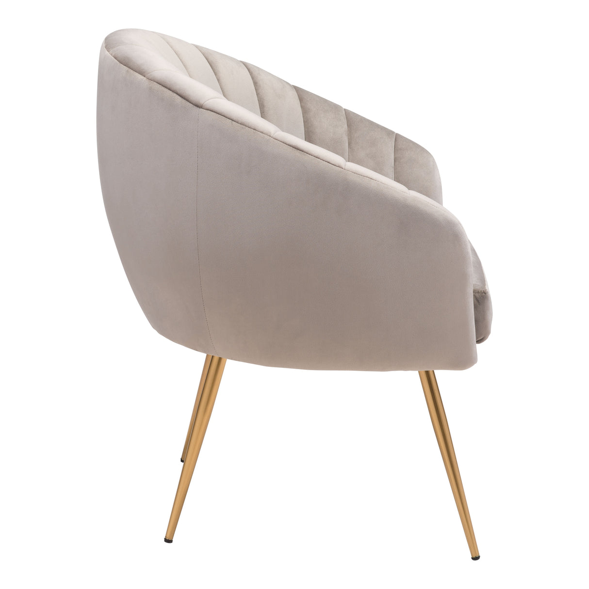 Carrie Rim Accent Chair Gray