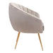 Carrie Rim Accent Chair Gray