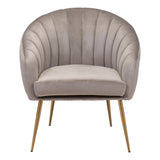 Carrie Rim Accent Chair Gray