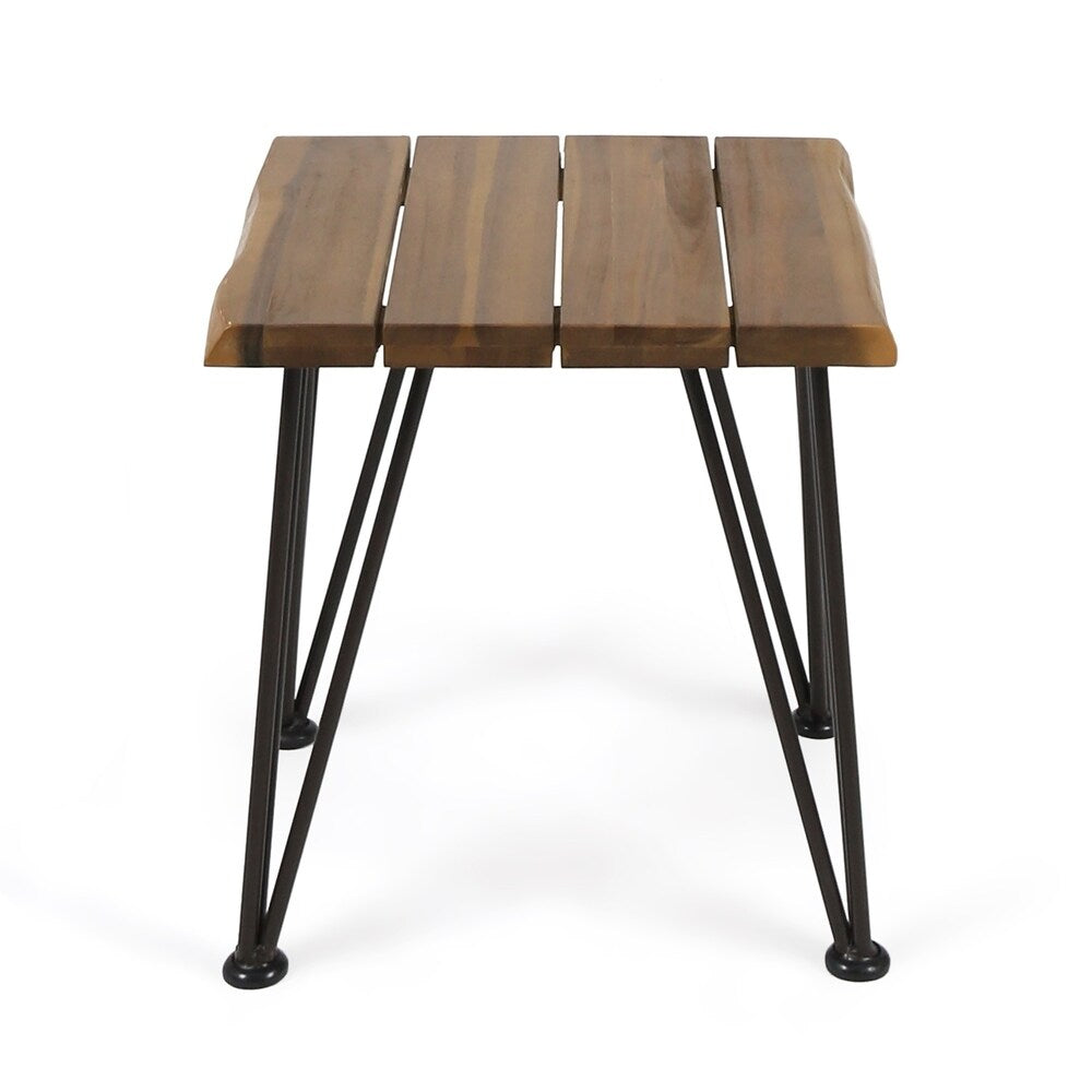 Carrizo Industrial Rustic Acacia Wood Side Table by Christopher Knight Home