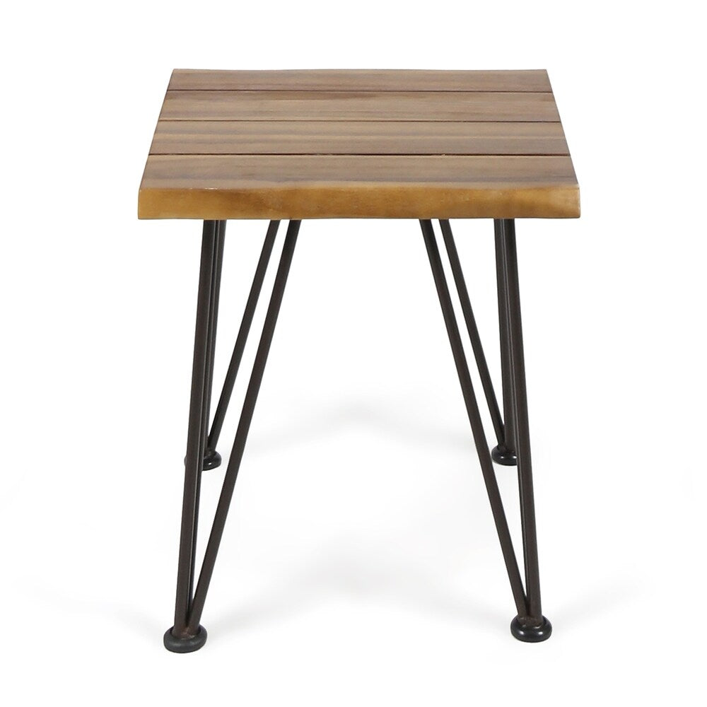 Carrizo Industrial Rustic Acacia Wood Side Table by Christopher Knight Home
