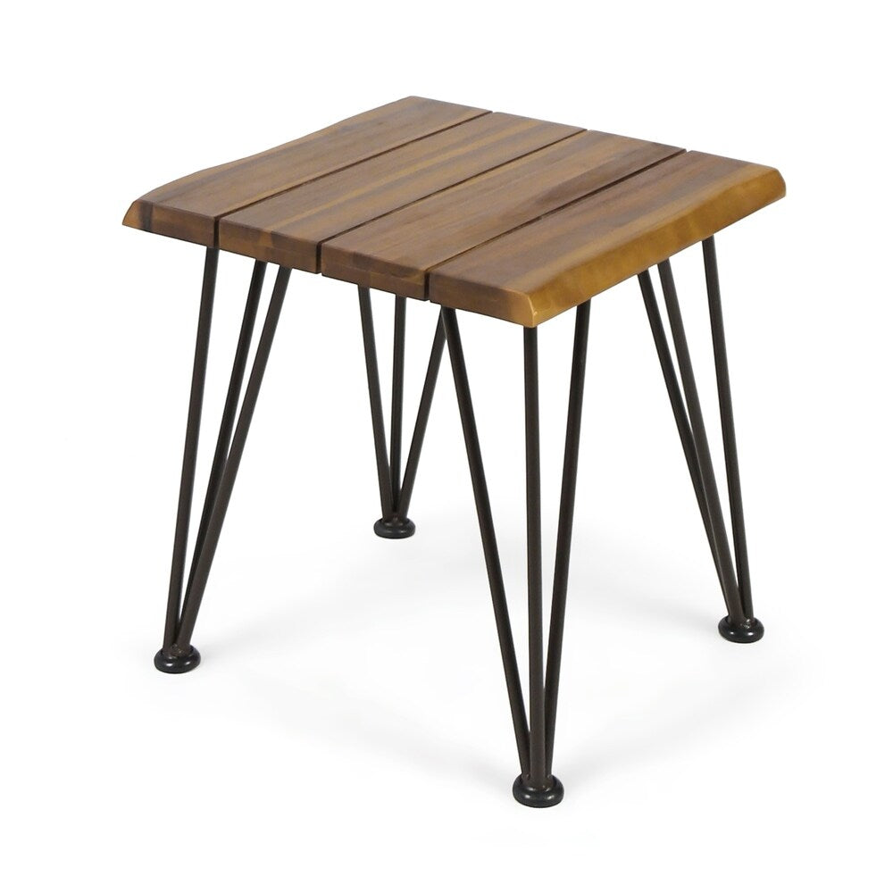 Carrizo Industrial Rustic Acacia Wood Side Table by Christopher Knight Home