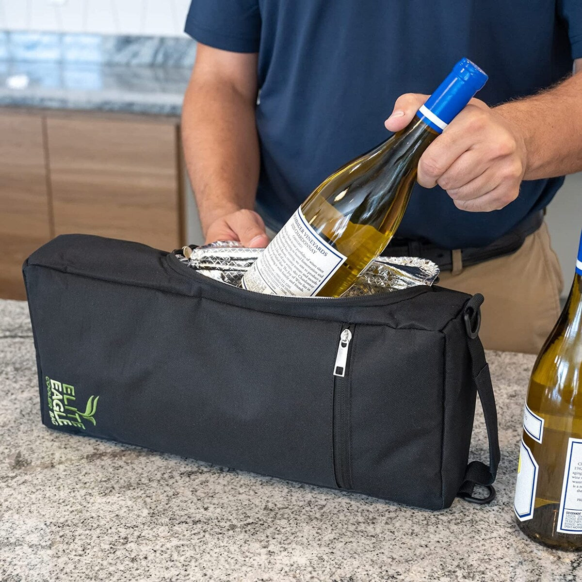 Carry-All Golf Cooler Bag with Ice Packs and Koozies
