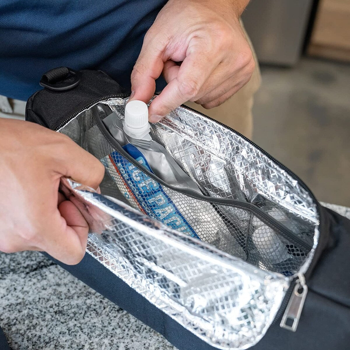 Carry-All Golf Cooler Bag with Ice Packs and Koozies
