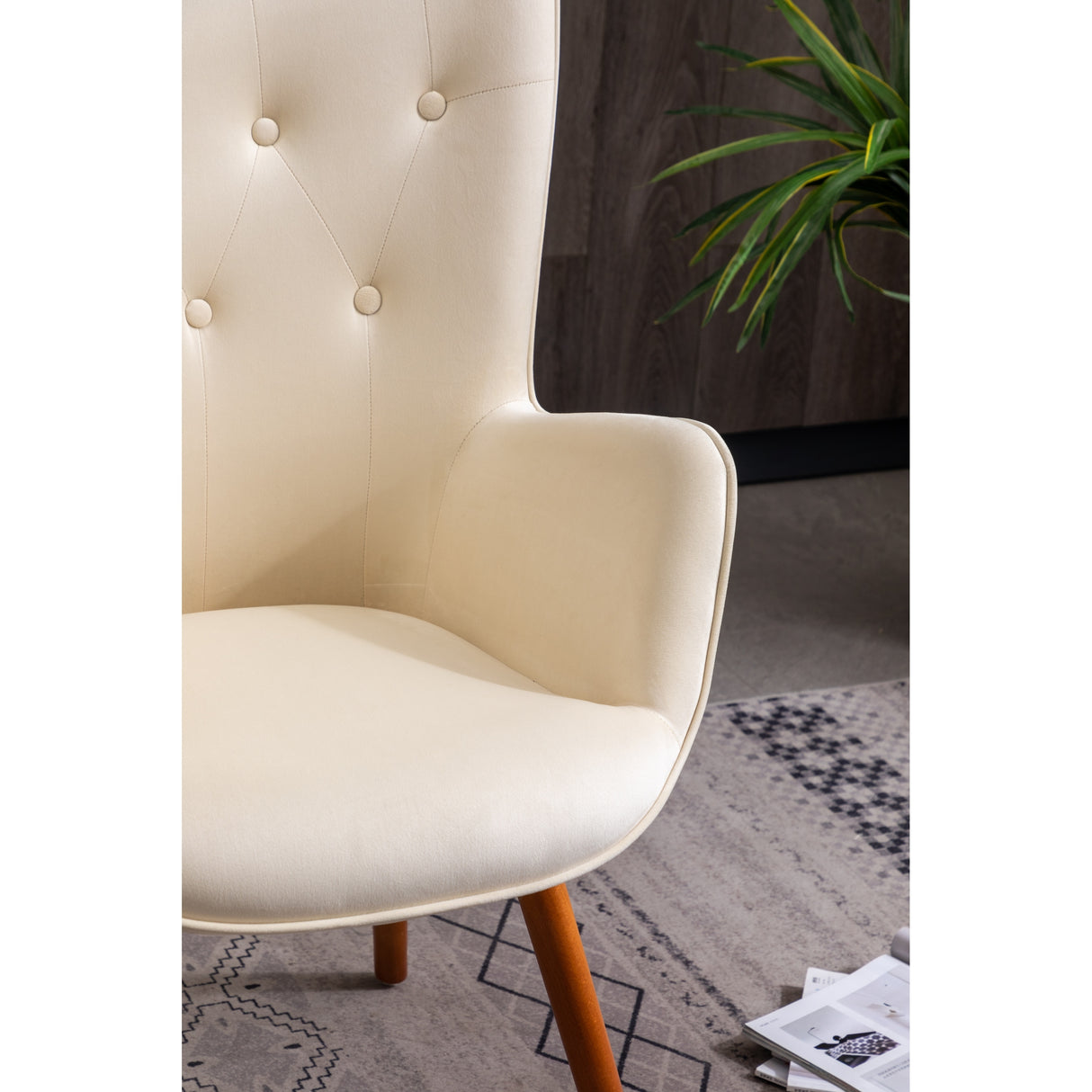 Carson Carrington Arvika Button-tufted High-back Velvet Accent Chair
