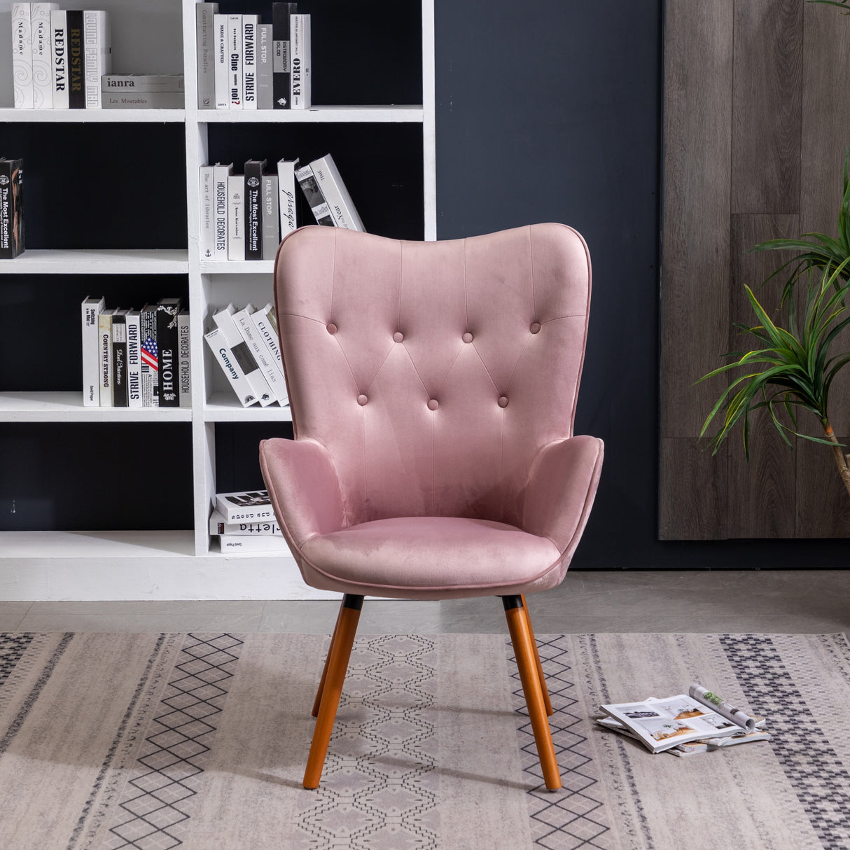 Carson Carrington Arvika Button-tufted High-back Velvet Accent Chair