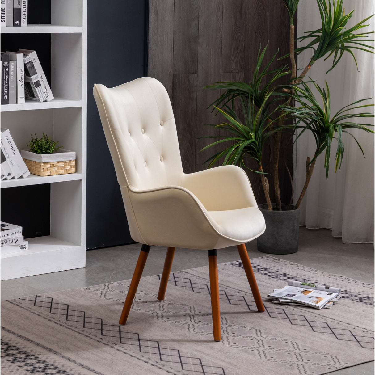 Carson Carrington Arvika Button-tufted High-back Velvet Accent Chair