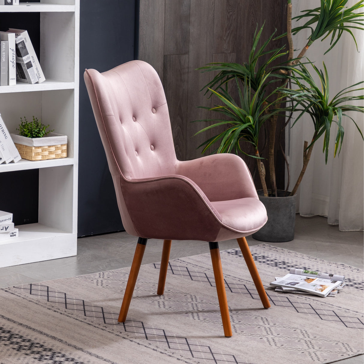 Carson Carrington Arvika Button-tufted High-back Velvet Accent Chair