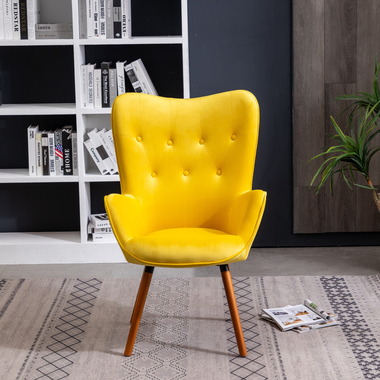 Carson Carrington Arvika Button-tufted High-back Velvet Accent Chair