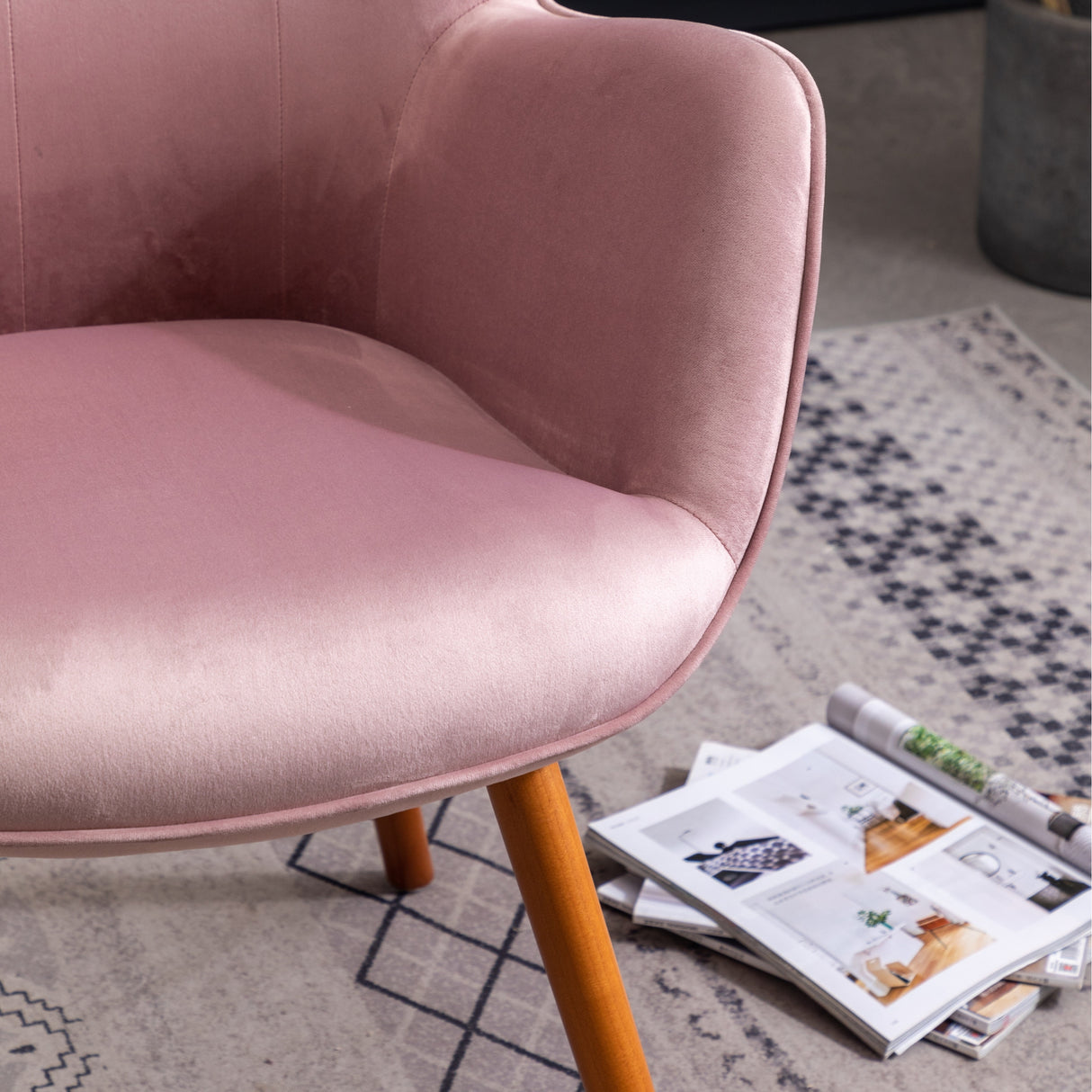 Carson Carrington Arvika Button-tufted High-back Velvet Accent Chair