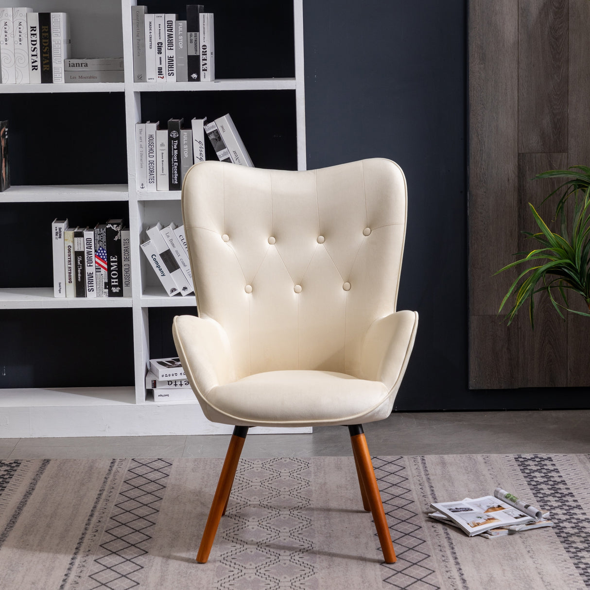 Carson Carrington Arvika Button-tufted High-back Velvet Accent Chair