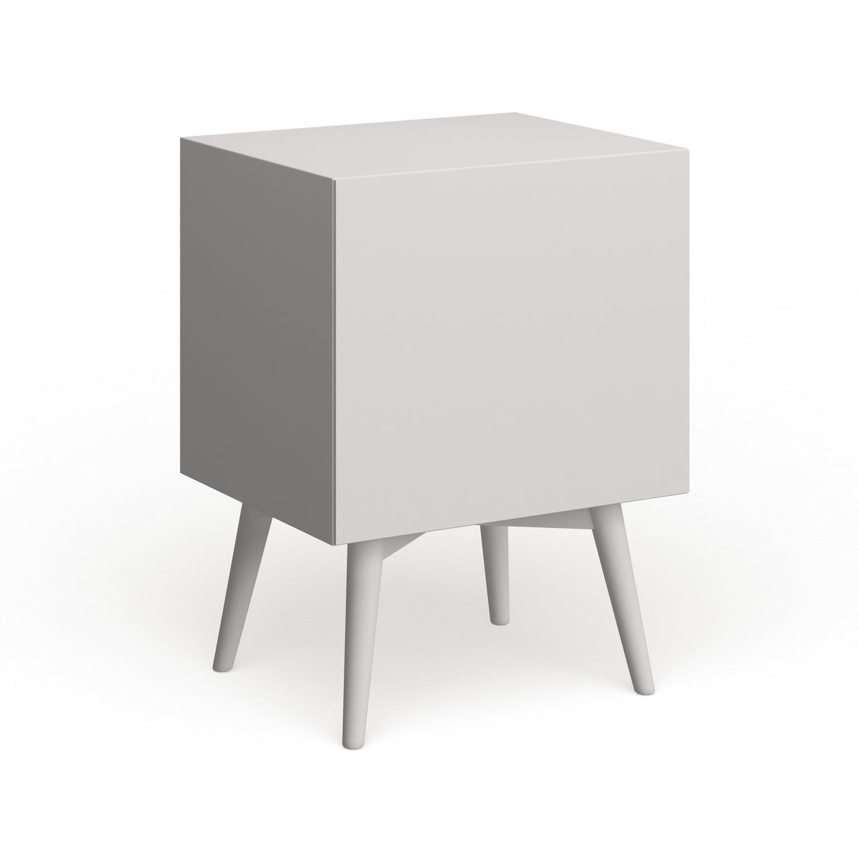Mid-century Wood/Veneer 2-drawer Nightstand