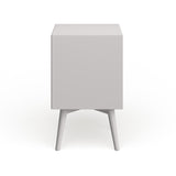 Mid-century Wood/Veneer 2-drawer Nightstand