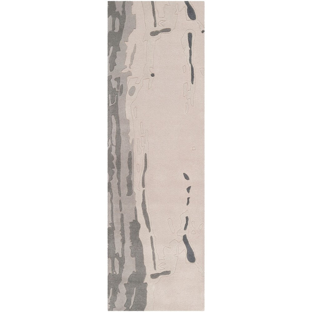 Carson Carrington Brorup Hand-tufted Grey Abstract Plush Wool Runner Rug - 2'6" x 8' Runner