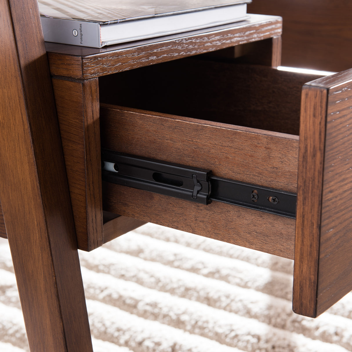 SEI Furniture Casella Midcentury Modern Writing Desk with Storage