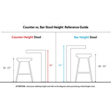 Carson Carrington Adrianna 24" Fixed-Height Counter Stool with Bent Wood Legs (Set of 2)