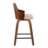Carson Carrington Adrianna 24" Fixed-Height Counter Stool with Bent Wood Legs (Set of 2)