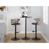 Carson Carrington Cranagh Adjustable Bar Stool with Rounded T Footrest (Set of 2)