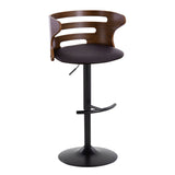Carson Carrington Cranagh Adjustable Bar Stool with Rounded T Footrest (Set of 2)