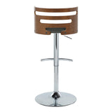 Carson Carrington Cranagh Adjustable Bar Stool with Rounded T Footrest (Set of 2)