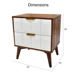 Steve Silver Greta Burnished Walnut Mid-century Nightstand