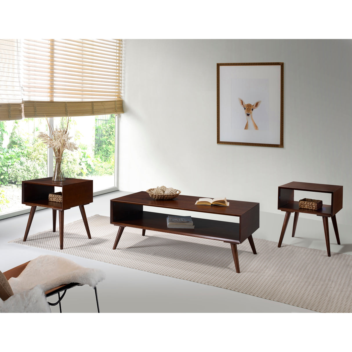 Steve Silver Carson Carrington Home Elnora Mid-Century 3-Piece Occasional Set