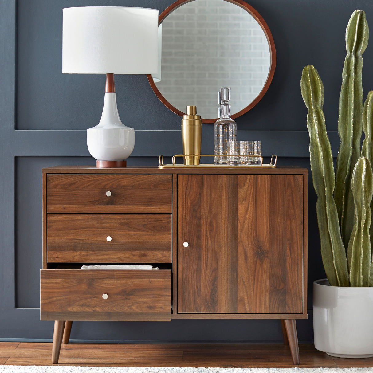 Carson Carrington Horsens 3-Drawer Mid-Century Modern Buffet/Sideboard