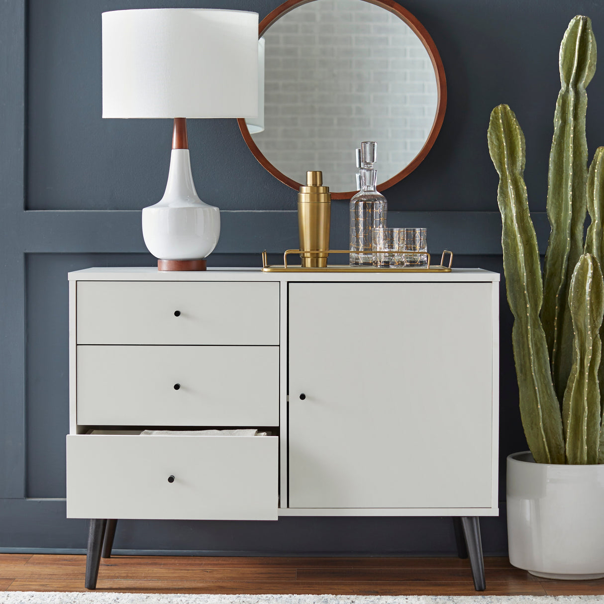Carson Carrington Horsens 3-Drawer Mid-Century Modern Buffet/Sideboard