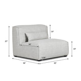 Poly and Bark Infina Left Armless Modular 2 Piece Sofa