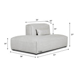 Poly and Bark Infina Left Armless Modular 2 Piece Sofa