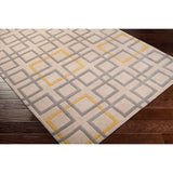 Carson Carrington Kolding Hand-tufted Grey Geometric Squares Wool Area Rug - 8' Round/Surplus