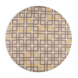 Carson Carrington Kolding Hand-tufted Grey Geometric Squares Wool Area Rug - 8' Round/Surplus