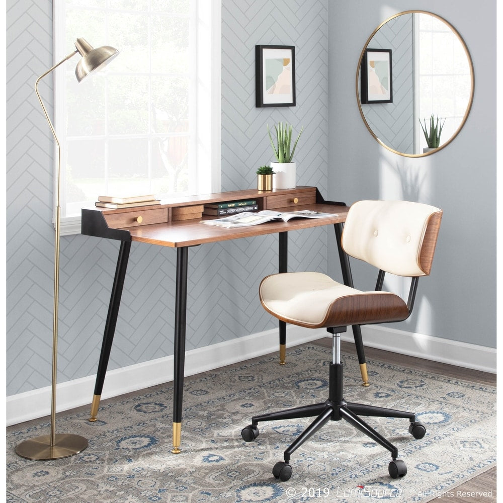 Carson Carrington Leksand Simple Mid-century Modern Office Chair
