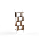 Lena Transitional Two-tone 5-Shelf Bookshelf Display Stand by Carson Carrington